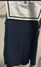笛莎童裝女童裙子025夏季中大童學(xué)院風(fēng)海軍領(lǐng)連衣裙 淺藏青 130 曬單實拍圖