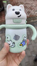 babycare西高地保溫杯學(xué)飲兒童寶寶學(xué)生上學(xué)水壺吸管直飲杯外出6月+-小綠 曬單實(shí)拍圖