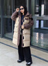 鴨鴨羽絨服女中長(zhǎng)款2025年冬季中長(zhǎng)款寬松東北加厚韓版撞色保暖外套 白色 M (建議100-130斤) 曬單實(shí)拍圖