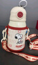 SNOOPY兒童保溫杯帶吸管小學(xué)生上學(xué)專用直飲壺316不銹鋼耐摔雙蓋水杯子 曬單實(shí)拍圖