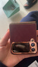 復宇適用三星zflip4手機殼z flip3折疊屏w23flip心系天下全包防摔5代男新款羊巴皮電鍍高檔超薄保護套 酒紅色 三星 Galaxy Z Flip3 曬單實(shí)拍圖
