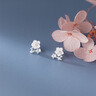 老鳳祥老鳯祥 925銀耳飾 老鳳祥森系S925銀耳釘女生日禮物耳環(huán)耳墜 櫻花銀耳釘*品牌禮盒 曬單實(shí)拍圖