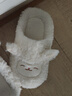 名創(chuàng  )優(yōu)品（MINISO）棉拖鞋女小羊咩咩秋冬防滑包跟拖鞋保暖毛絨可愛(ài)月子家居情侶鞋 白色【半包跟款】 38-39 (260mm) 【適合37/38碼穿】 曬單實(shí)拍圖