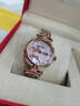 歐品客瑞士手表女士機械表時(shí)尚防水夜光名品腕表送女友老婆生日禮物 藍寶石表鏡-夜光防水-玫紅女表 曬單實(shí)拍圖