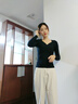 婷美（GRACEWELL）秋衣保暖內衣秋冬季免穿文胸女士打底衫內搭肌底美膚上衣高級黑L 曬單實(shí)拍圖