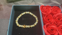 中國黃金四葉草黃金手鏈女轉運珠竹節和田玉手串生日禮物送女友老婆結婚 有你足夠幸運足金手串【京速達】 曬單實(shí)拍圖