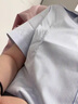 ZUOMASHI條紋襯衣女2025新款商務(wù)休閑寬松職業(yè)白襯衫女短袖V領(lǐng)夏季女套裝 藍(lán)色條紋 方領(lǐng) 37 /L（100-110斤） 曬單實(shí)拍圖