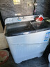 海爾（Haier）洗衣機(jī)雙缸雙桶 家用超大容量半自動(dòng)洗衣機(jī)波輪脫水甩干兩用洗脫分離雙筒強(qiáng)勁動(dòng)力老式以舊換新 10公斤強(qiáng)效去污+動(dòng)平衡脫水+噴淋漂洗+可定時(shí) 曬單實(shí)拍圖