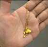 同心鳳黃金吊墜銅錢(qián)福袋 足金999福字5D祥云鎖包金幣流蘇掛墜送女友媽媽 1g，福袋流蘇吊墜-多退少補(bǔ) 曬單實(shí)拍圖