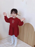 WVD國際品牌衣裙嬰兒公主裙周歲禮服兒童針織毛衣女童裙子嬰兒一歲服深紅686 深紅68673 CM約6-12月/約13-17斤 曬單實(shí)拍圖