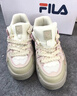 斐樂(lè)（FILA）斑斕鞋ROSETTA女鞋板鞋新款面包厚底鞋復(fù)古休閑鞋 奶白/淺粉-GP 36.5 曬單實(shí)拍圖