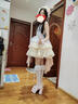 閃動(dòng)少女（SHANDONGSHAONV）洛麗塔lolita公主風(fēng)掛脖吊帶短裙蓬蓬裙蘿莉 杏藍粉吊帶+拖尾(+圍脖) M (85斤100斤) 曬單實(shí)拍圖