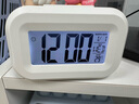 電子鬧鐘學(xué)生專(zhuān)用起床神器兒童宿舍桌面時(shí)鐘 白色 84*27*54（單位：毫米） 曬單實(shí)拍圖