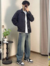 森馬（Semir）牛仔外套男25秋復古水洗輕工裝夾克小寬松上衣中性款109125108113 曬單實(shí)拍圖