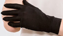 桑蠶絲防護防曬手套針織透氣分指彈力薄款真絲手套 黑色 均碼 曬單實(shí)拍圖