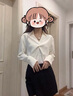卡汐沐 長(cháng)袖襯衫女職業(yè)裝正裝2025秋季新款V領(lǐng)高級感雪紡襯衣女通勤上衣 雪紡襯衣女 M （建議95-105斤） 曬單實(shí)拍圖