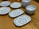 美濃燒（Mino Yaki）日本進(jìn)口陶瓷餐具套裝家用櫻花十草碗盤組合釉下彩10件套禮盒裝 曬單實(shí)拍圖