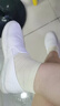 老北京布鞋男純色透氣防滑耐磨男女平底帆布鞋一腳蹬鞋車(chē)間工作鞋 白色 39 曬單實(shí)拍圖