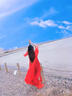 茶卡鹽湖防水鞋套沙漠高筒防沙鞋套草原徒步旅行外穿趕海防雨鞋 高筒紅色（42-43碼） 板鞋建議大一碼馬丁靴建議大兩碼 曬單實(shí)拍圖