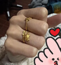 佐卡伊黃金戒指KT貓蝴蝶結(jié)可愛甜美足金開口女戒環(huán)新款珠寶首飾女友禮物 足金戒指（約2.33克/多退少補(bǔ)） 曬單實(shí)拍圖