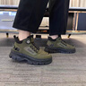 啄木鳥(niǎo)2025新款厚底馬丁靴旋鈕扣懶人免系帶男鞋戶(hù)外工作耐磨耐臟勞保鞋 軍綠色 42 曬單實(shí)拍圖
