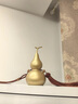 莫尼森  MOREISAN黃銅葫蘆擺件工藝品家居客廳玄關桌面酒柜裝飾品喬遷之喜搬家禮物 6#磨砂金(龍頭)葫蘆 高26.5cm 曬單實拍圖