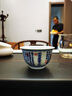 原山仿古茶杯主人杯景德鎮(zhèn)青花手繪品茗杯手工茶具 心經(jīng)杯禮盒裝 曬單實拍圖