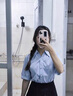 歌詩(shī)慧短袖白色襯衫女夏季通勤風(fēng)職業(yè)裝正裝上衣藍(lán)色襯衫面試襯衣高級(jí)感 簡(jiǎn)約短袖襯衫【藍(lán)】 L 曬單實(shí)拍圖