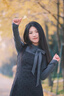 EPET純欲甜心波點背心裙套裝女秋冬穿搭蝴蝶結(jié)長袖打底衫收腰氣質(zhì)短裙 灰色T恤 M 【建議90-100斤】 曬單實拍圖