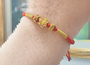 老鳳祥蓮花黃金手鏈女足金轉(zhuǎn)運(yùn)珠紅繩生日禮物女送女友媽媽老婆紀(jì)念日 【好事蓮蓮】足金蓮花手繩 曬單實(shí)拍圖
