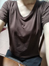 京東京造短袖T恤女10A抗菌夏季新款修身顯瘦女裝抑菌防汗 熱巧棕 L 曬單實拍圖