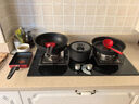 特福（Tefal）鍋具套裝百變鍋鑄鋁紅心可拆卸煎炒鍋六件套黑美人【帶硅膠鏟】 曬單實(shí)拍圖