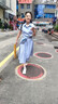 艾珠兒（Aizhuer）2025新款韓系學(xué)院風(fēng)藍(lán)色短袖襯衫連衣裙子女夏季氣質(zhì)收腰長(zhǎng)裙夏天 【藍(lán)色】 L 曬單實(shí)拍圖