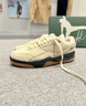 AJ 1爆款FLIGHT莆田純原aj4RM緩震復(fù)古運動籃球鞋灰白棕聯(lián)名黑色板鞋 aj4RM 棕色 37 曬單實拍圖