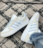 adidas ENTRAP休閑低幫運(yùn)動(dòng)板鞋少年感復(fù)古籃球鞋男女阿迪達(dá)斯   白色/淺藍(lán)/灰色   41 曬單實(shí)拍圖