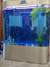 美諾魚(yú)缸客廳免換水家用中小型智能1.2米雙圓形靠墻大型背濾金龍魚(yú)缸 拉絲銀【高清玻璃+顯示屏+魚(yú)缸大禮包】 120*50*138 曬單實(shí)拍圖