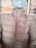 純色立領(lǐng)棉服女冬季時(shí)尚修身保暖棉襖外套氣質(zhì)百搭輕薄內搭棉衣J 紫色 3XL （105-120斤） 曬單實(shí)拍圖