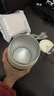 非洲馬便攜式燒水杯小型燒水壺迷你電熱水杯出差旅行保溫壺嬰兒泡奶恒溫杯辦公宿舍電燉杯禮物公司福利 0.5L 米白色【304不銹鋼內(nèi)膽】 曬單實(shí)拍圖