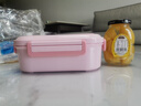 旗豐兒童小學(xué)生飯盒上學(xué)專用316食品級不銹鋼一1-3年級分格餐盒可愛風(fēng) 小號粉2格1L+筷勺+湯碗+保溫袋 曬單實拍圖