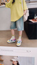 巴萊恩娜女童夏款套裝2025新款女孩時(shí)髦洋氣女大童夏季裝夏裝短袖t恤衣服 單件-牛仔短褲 160cm 曬單實(shí)拍圖