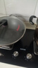 赫巴茲（HZIB）德國不粘鍋316不銹鋼炒鍋炒菜鍋具少油煙平底炒鍋電磁爐燃氣通用 雙面屏+玻璃蓋內徑32外徑 34cm 曬單實(shí)拍圖