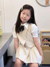 PureShare蓬紗館 女童學(xué)院風(fēng)套裝夏季新款兒童百褶裙兩件套女孩夏 鬼馬少女短袖襯衫 120 曬單實(shí)拍圖