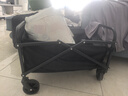奧然 露營折疊車戶外推車野餐車營地拖車擺攤車快遞車營地車可遛娃車 黑-100L靜音實心輪-迷你款 曬單實拍圖
