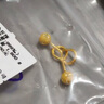老廟黃金足金批花圓金球耳鉤女款耳釘耳飾禮物 曬單實拍圖