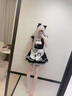 森凱哆女仆裝cos可愛(ài)女傭軟妹貓咪二次元羅莉塔COSPLAY服裝itA洋裝 黑色洋裝+發(fā)箍+圍裙+頸環(huán)鈴鐺+絲襪 S 曬單實(shí)拍圖