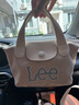 Lee女生迷你單肩斜挎包節日生日禮物餃子包大容量背包休閑百搭手提包 薏米色 曬單實(shí)拍圖