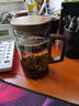 鉑吶苓月牙杯過濾泡茶水分離杯紅綠茶耐熱高溫玻璃辦公室喝水茶道杯茶具 月牙過濾杯帶蓋【煙灰500ml】 曬單實(shí)拍圖