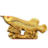 祥瑞禮銅魚擺件純銅金龍魚年年有魚金錢如意魚家居面裝飾店鋪開業(yè)禮品 金龍魚 28*7*14cm 曬單實(shí)拍圖