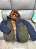 君羽鵝絨羽絨服男【清倉(cāng)】時(shí)尚拼色加厚款700蓬白鵝絨夾克SA62001 杏色-深藍(lán) M 推薦男121-140斤/女116-130斤 曬單實(shí)拍圖