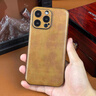 四兄數碼 牛皮適用蘋(píng)果14promax手機殼新款iphone13高檔15奢華真皮軟殼12高級感防摔11個(gè)性全包16保護套XS 棕色 iPhone 14 ProMax 曬單實(shí)拍圖